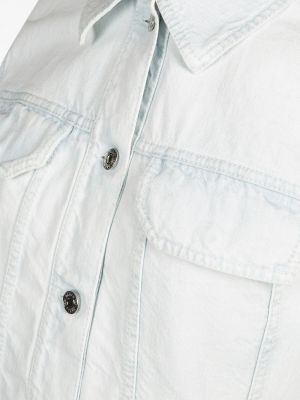 Kurtka jeansowa na guziki Bally biała