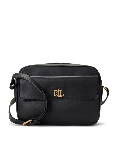 Leder schultertasche mit taschen Ralph Lauren schwarz