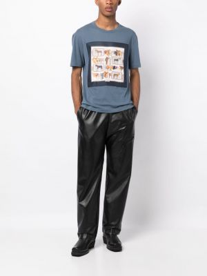 T-shirt aus baumwoll mit print Gucci blau