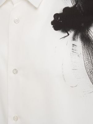 Βαμβακερό πουκάμισο με σχέδιο Alexander Mcqueen λευκό