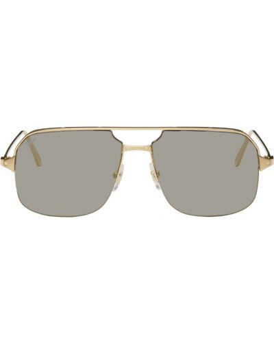 Авиаторы солнцезащитные очки Cartier, золотой