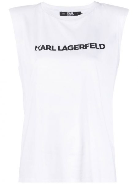 Tank top ar apdruku Karl Lagerfeld balts