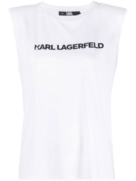 Top mit print Karl Lagerfeld weiß