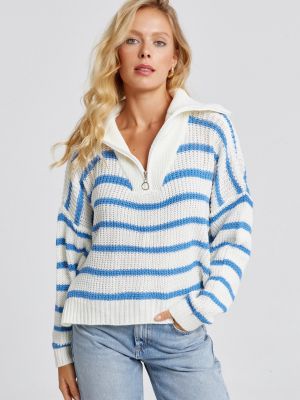 Svītrainas džemperis ar rāvējslēdzēju Cool & Sexy