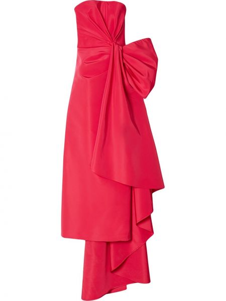 Vestido de cóctel con escote pronunciado Carolina Herrera rosa