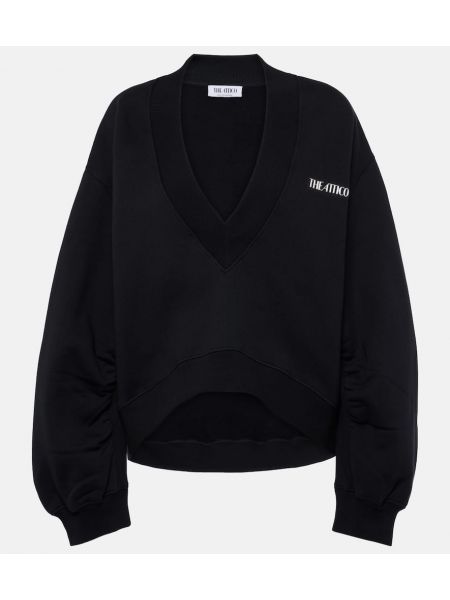 Overdimensjonert bomull sweatshirt The Attico svart