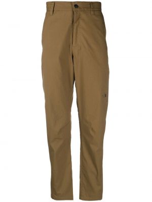 Rovné kalhoty s výšivkou The North Face zelené