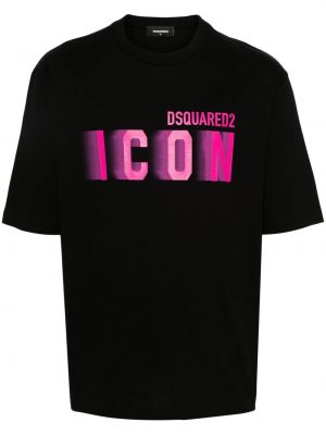 T-krekls ar apdruku Dsquared2 melns
