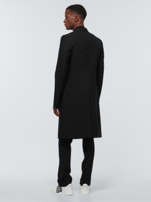 Płaszcz wełniany Givenchy czarny