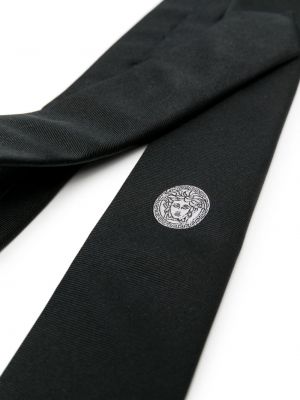 Šilkinis kaklaraištis Versace juoda