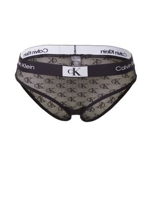 Priehľadné nohavičky s vysokým pásom s potlačou Calvin Klein Underwear - čierna Priehľadné nohavičky s vysokým pásom s potlačou Calvin Klein Underwear - čierna
