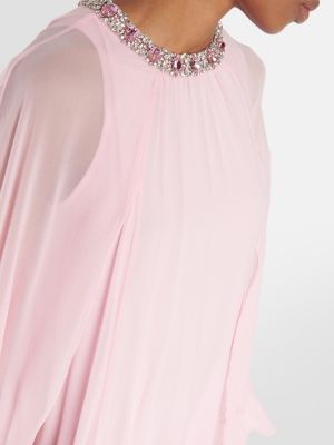 Vestido de seda de cristal Miss Sohee rosa
