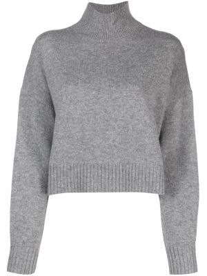 Kašmírový sveter Theory sivá