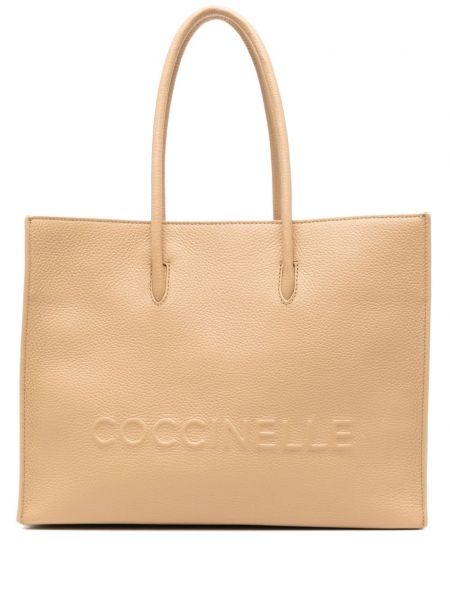 Nákupná taška Coccinelle béžová