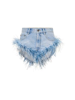 Shorts en jean à plumes en coton Area