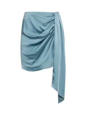 Saténové mini sukně Jonathan Simkhai - modrá