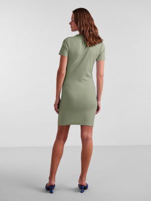 Pouzdrové šaty Pieces zelené