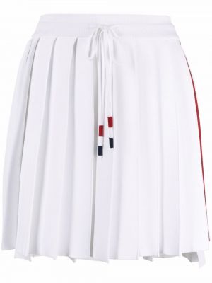 Plisirana mini suknja Thom Browne bijela