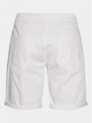 Slim fit priliehavé džínsové šortky Redefined Rebel biela