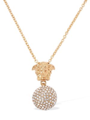 Ogrlica s kristalima Versace zlatna