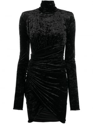 Asymetrické zamatové dlouhé šaty Alexandre Vauthier čierna