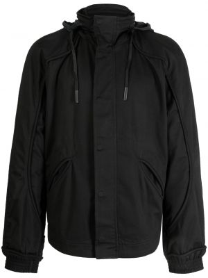 Bavlněná bunda s kapucí Mcq černá
