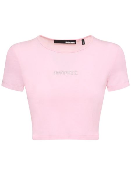 Camiseta de algodón Rotate rosa