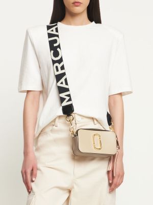Usnjena torbica za čez ramo Marc Jacobs kaki