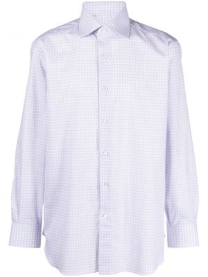Kockovaná bavlnená košeľa Brioni
