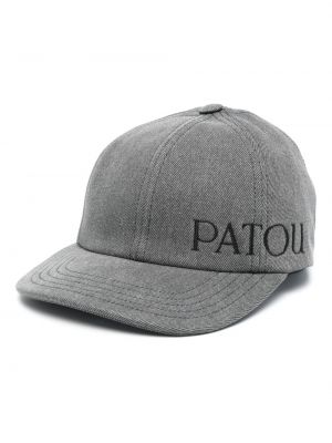 Cappello con visiera ricamato Patou grigio