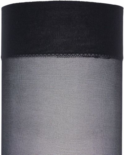 Průsvitné saténové ponožky Wolford černé