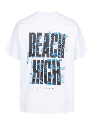 T-shirt avec manches courtes de plage Stampd blanc