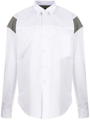 "houndstooth" rašto marškiniai Comme Des Garçons Homme Plus balta