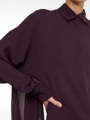 Копринена риза Valentino виолетово
