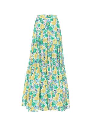 Kvetinová bavlnená dlhá sukňa Plan C