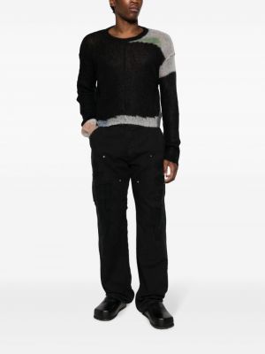 Strick sweatshirt mit rundem ausschnitt Eckhaus Latta schwarz