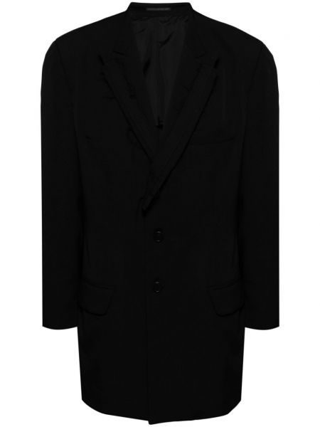 Vlnená bunda Yohji Yamamoto čierna