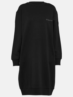 Βαμβακερή φόρεμα Moncler μαύρο