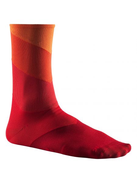 Pruhované ponožky Mavic červená