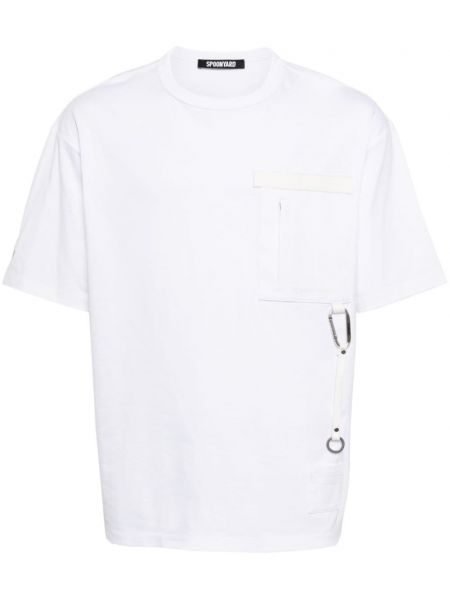 Medvilninis siuvinėtas marškinėliai Spoonyard balta