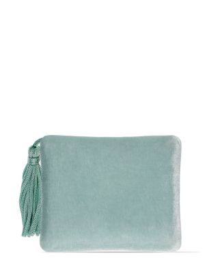 Žametna pisemska torbica iz rebrastega žameta Sophie Bille Brahe modra