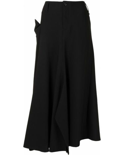 Falda midi Yohji Yamamoto negro