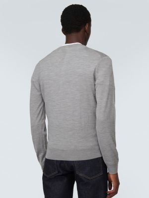Vlnený sveter Tom Ford sivá