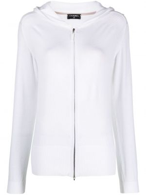 Bluza z kapturem bawełniana Chanel Pre-owned biała