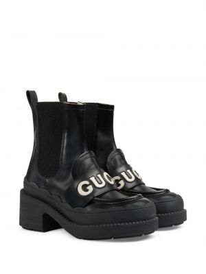 Kožené kotníkové boty Gucci