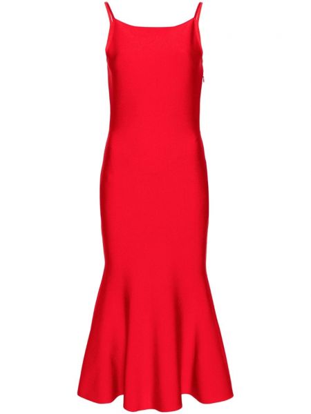 Midi haljina Alexander Mcqueen crvena