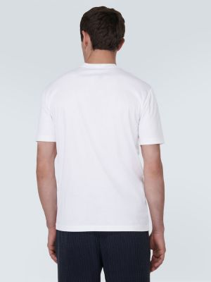 Camiseta de algodón de tela jersey Giorgio Armani blanco