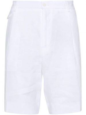 Lanene chino hlače Dolce & Gabbana bijela