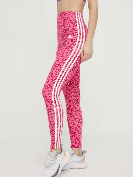 Tajice s printom Adidas ružičasta