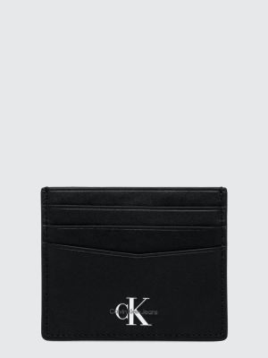 Portfel skórzany Calvin Klein Jeans czarny